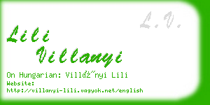 lili villanyi business card
